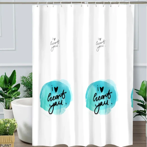 Hai Zhi Dian Polyester Shower Curtain #YD004