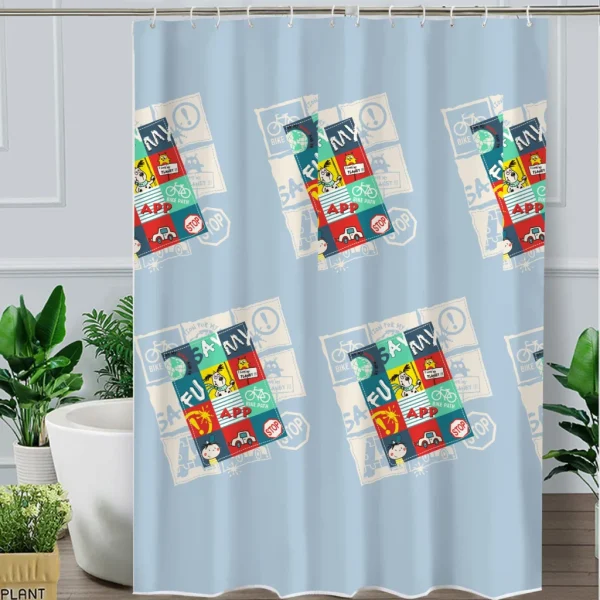 Hai Zhi Dian Polyester Shower Curtain #YD006