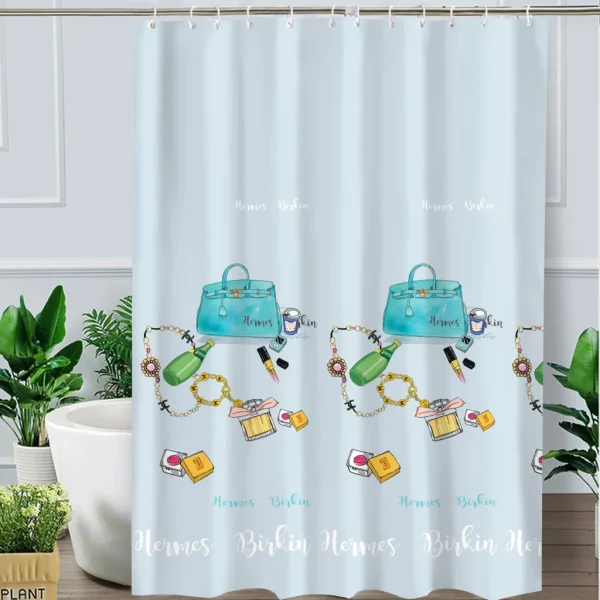 Hai Zhi Dian Polyester Shower Curtain #YD009