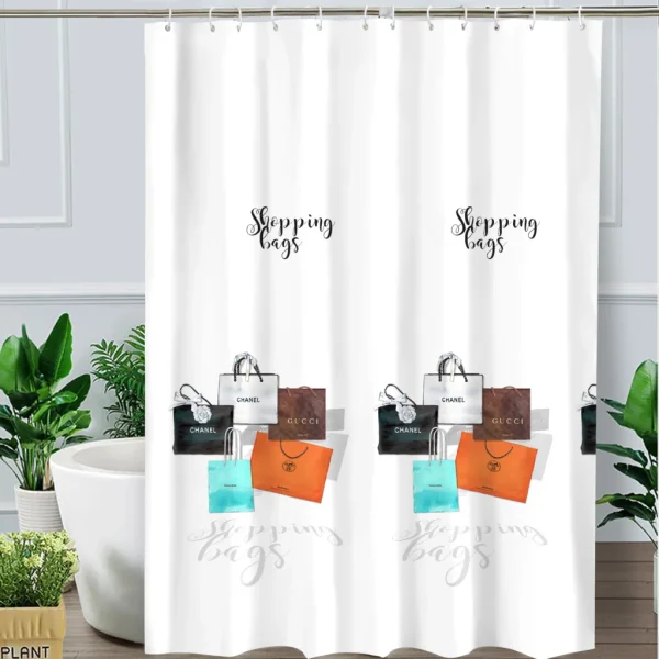 Hai Zhi Dian Polyester Shower Curtain #YD012