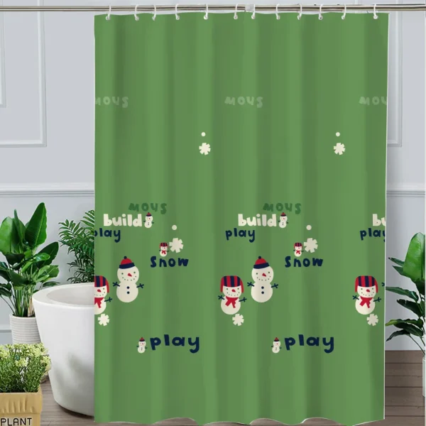 Hai Zhi Dian Polyester Shower Curtain #YD014