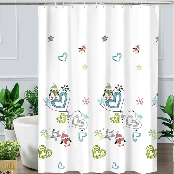 Hai Zhi Dian Polyester Shower Curtain #YD015