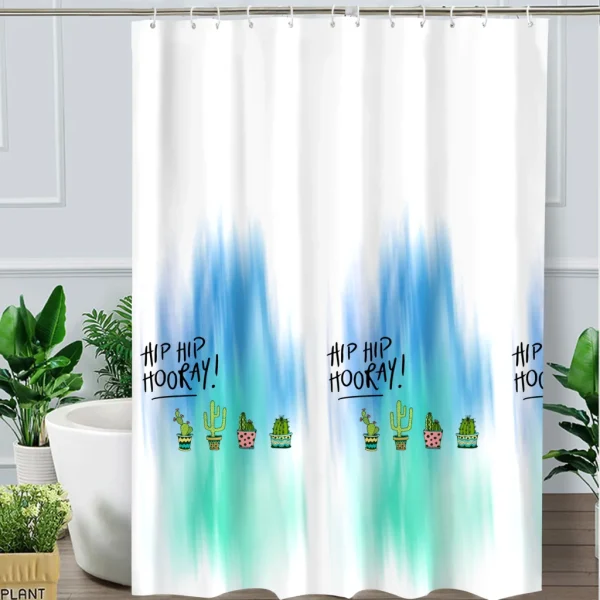 Hai Zhi Dian Polyester Shower Curtain #YD020