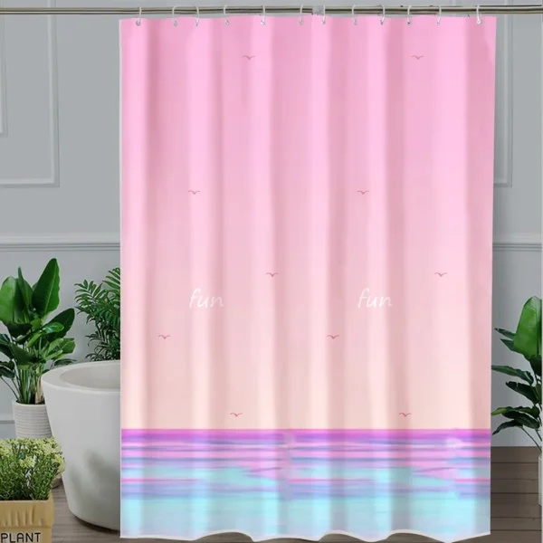 Hai Zhi Dian Polyester Shower Curtain #YD037