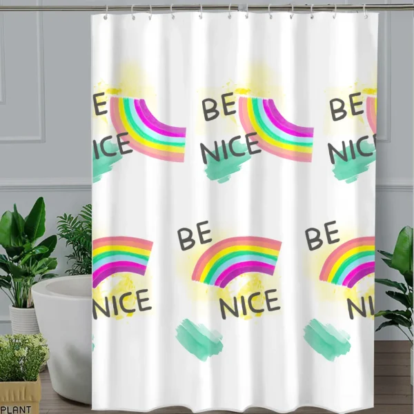 Hai Zhi Dian Polyester Shower Curtain #YD042