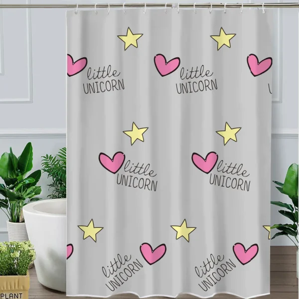 Hai Zhi Dian Polyester Shower Curtain #YD045