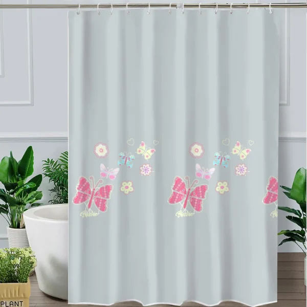 Hai Zhi Dian Polyester Shower Curtain #YD049