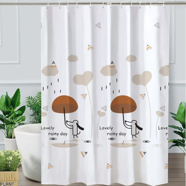 Hai Zhi Dian Polyester Shower Curtain #YD053