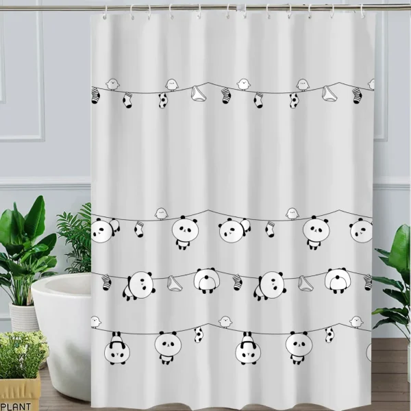 Hai Zhi Dian Polyester Shower Curtain #YD056