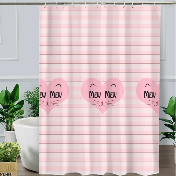 Hai Zhi Dian Polyester Shower Curtain #YD059