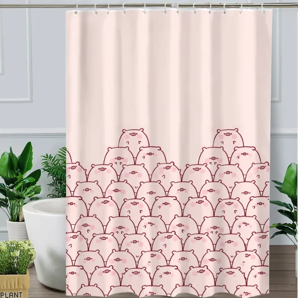 Hai Zhi Dian Polyester Shower Curtain #YD060