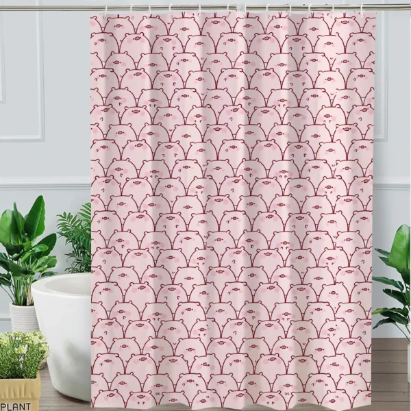 Hai Zhi Dian Polyester Shower Curtain #YD061