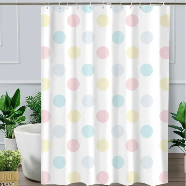 Hai Zhi Dian Polyester Shower Curtain #YD066