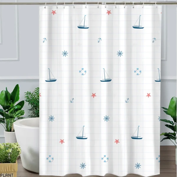 Hai Zhi Dian Polyester Shower Curtain #YD071