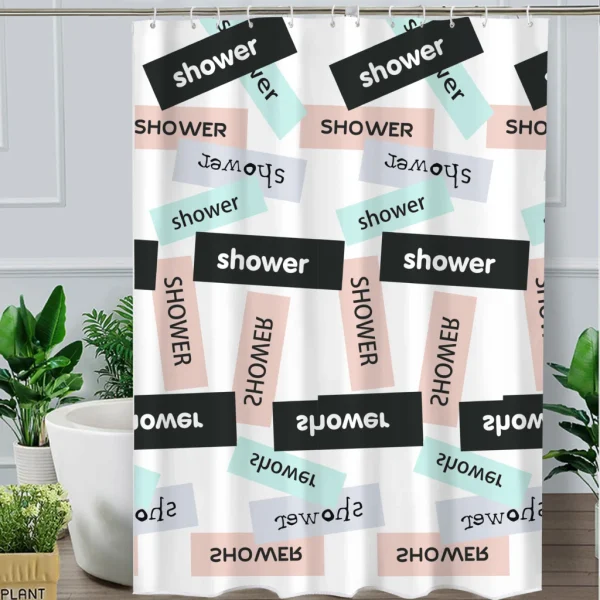 Hai Zhi Dian Polyester Shower Curtain #YD072