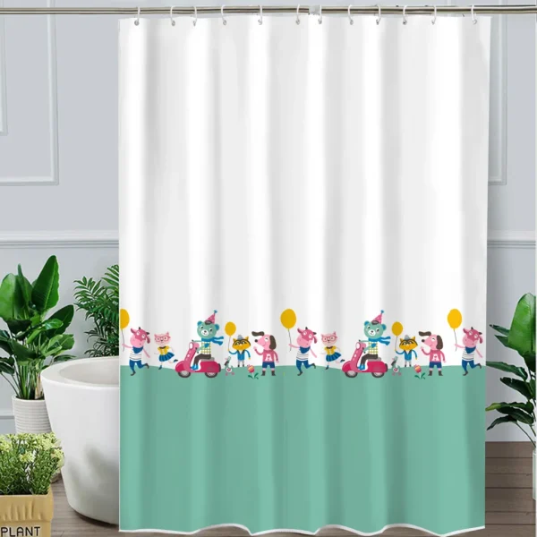 Hai Zhi Dian Polyester Shower Curtain #YD075