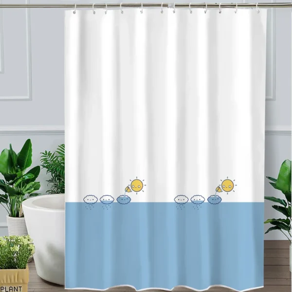 Hai Zhi Dian Polyester Shower Curtain #YD076