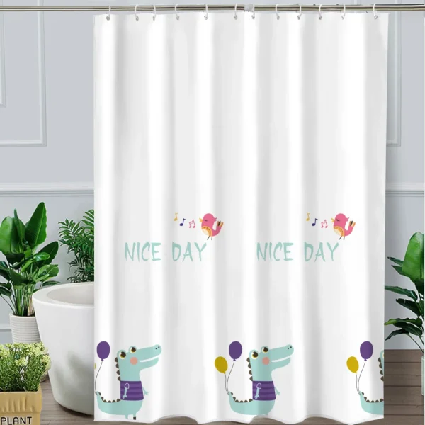 Hai Zhi Dian Polyester Shower Curtain #YD077