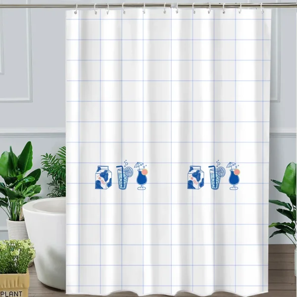 Hai Zhi Dian Polyester Shower Curtain #YD086