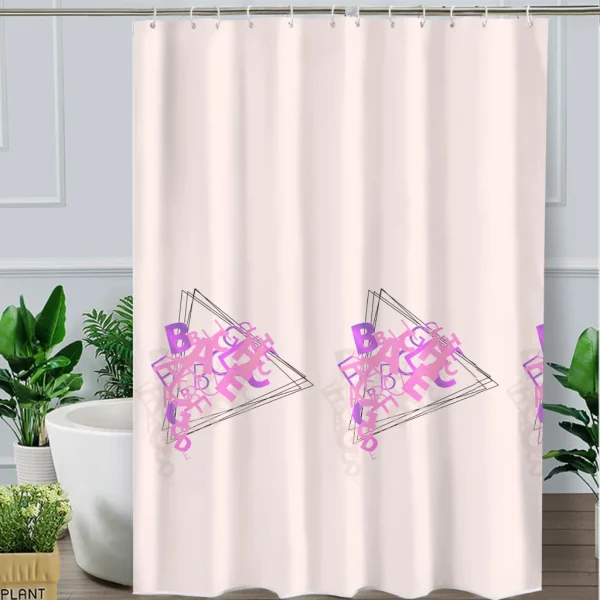 Hai Zhi Dian Polyester Shower Curtain #YD092