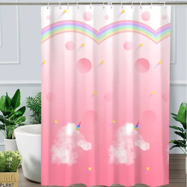 Hai Zhi Dian Polyester Shower Curtain #YD098