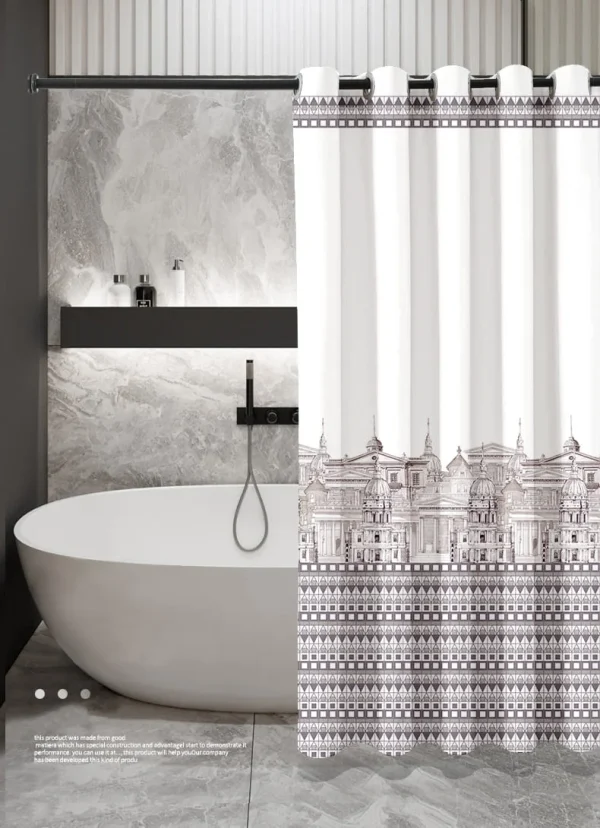 Hai Zhi Dian Polyester Shower Curtain #YD120-3