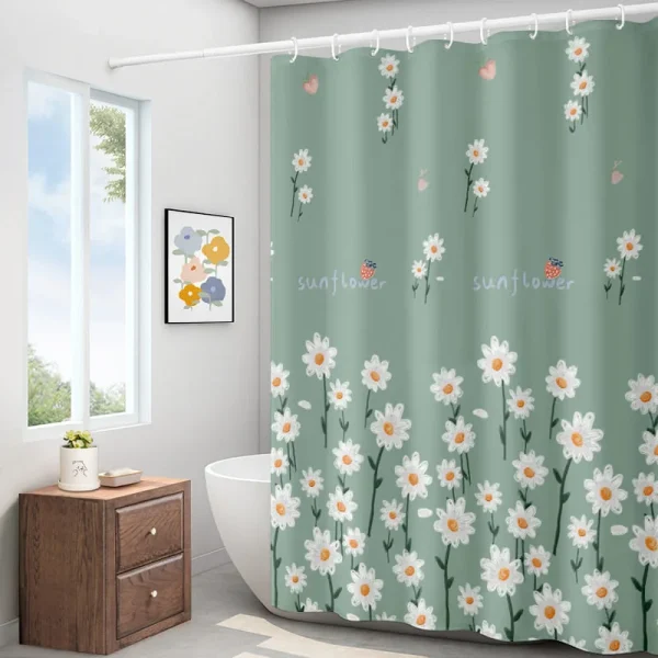 Hai Zhi Dian Polyester Shower Curtain #YD195