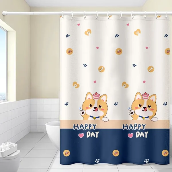 Hai Zhi Dian Polyester Shower Curtain #YD197