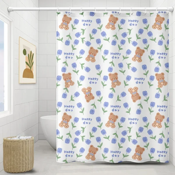 Hai Zhi Dian Polyester Shower Curtain #YD201