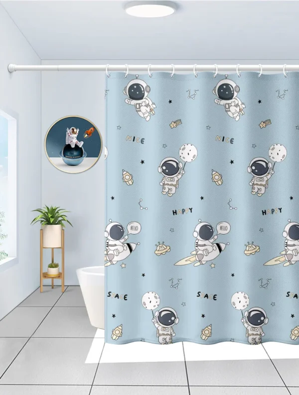 Hai Zhi Dian Polyester Shower Curtain #YD214